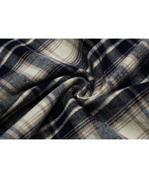 オーバーサイズユーズド加工ワンポイント刺繍ロゴチェック柄シャツ（シャツ/ブラウス）｜Ressaca（レサーカ）