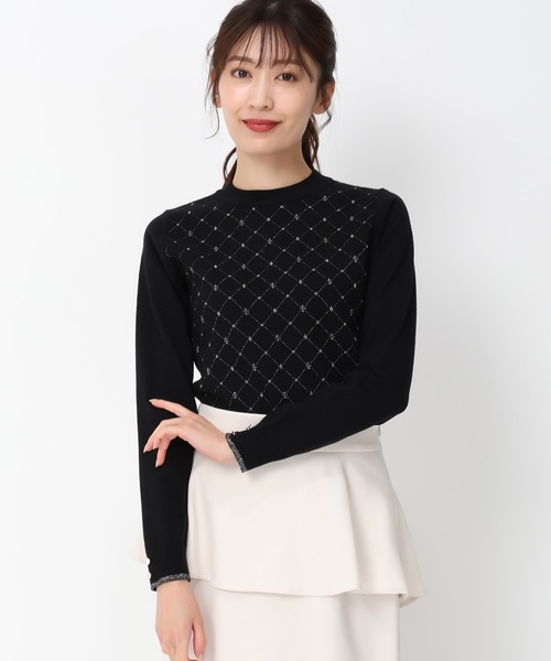 MISCH MASCH(ミッシュマッシュ)の「ラメジャガードハイネックニット/MM448315(ニット/セーター・レディース・ブラック/ピンク/ブルー/ホワイト・フリ-)」の13枚目の写真