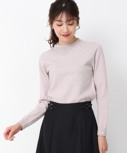 MISCH MASCH(ミッシュマッシュ)の「ラメジャガードハイネックニット/MM448315(ニット/セーター・レディース・ブラック/ピンク/ブルー/ホワイト・フリ-)」の15枚目の写真