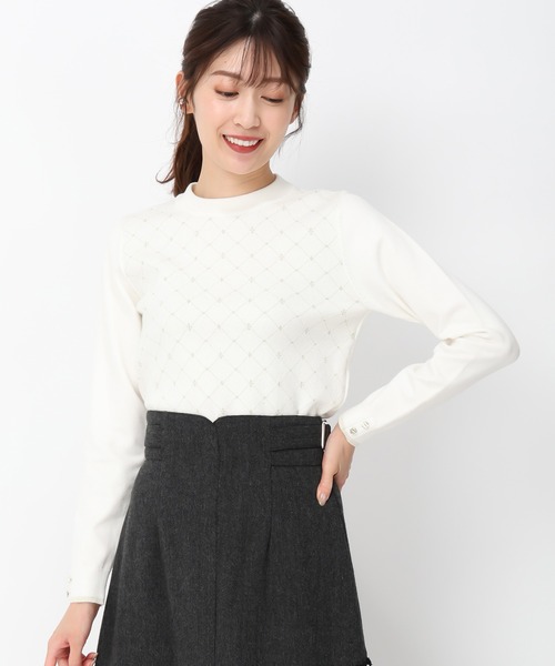 MISCH MASCH(ミッシュマッシュ)の「ラメジャガードハイネックニット/MM448315(ニット/セーター・レディース・ブラック/ピンク/ブルー/ホワイト・フリ-)」の16枚目の写真