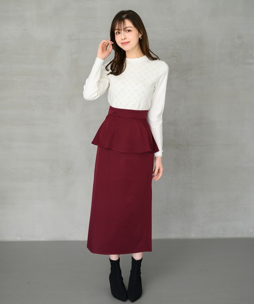 MISCH MASCH(ミッシュマッシュ)の「ラメジャガードハイネックニット/MM448315(ニット/セーター・レディース・ブラック/ピンク/ブルー/ホワイト・フリ-)」の6枚目の写真