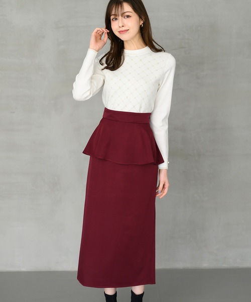 MISCH MASCH(ミッシュマッシュ)の「ラメジャガードハイネックニット/MM448315(ニット/セーター・レディース・ブラック/ピンク/ブルー/ホワイト・フリ-)」の7枚目の写真