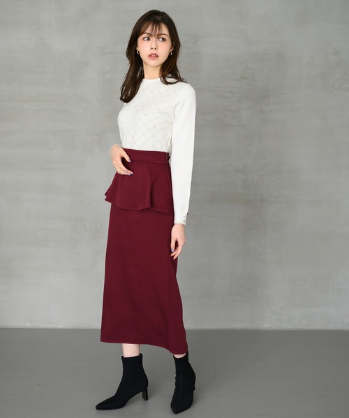 MISCH MASCH(ミッシュマッシュ)の「ラメジャガードハイネックニット/MM448315(ニット/セーター・レディース・ブラック/ピンク/ブルー/ホワイト・フリ-)」の8枚目の写真