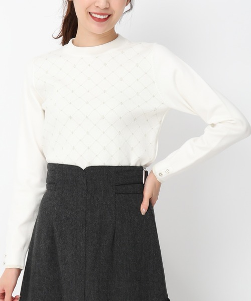 MISCH MASCH(ミッシュマッシュ)の「ラメジャガードハイネックニット/MM448315(ニット/セーター・レディース・ブラック/ピンク/ブルー/ホワイト・フリ-)」の10枚目の写真