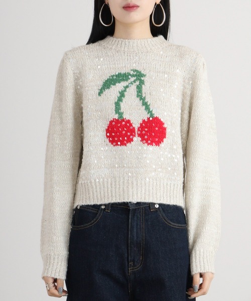 【セール】je crois soi チェリースパンコールニット（ニット/セーター）｜FUNALIVE（ファンアライブ）