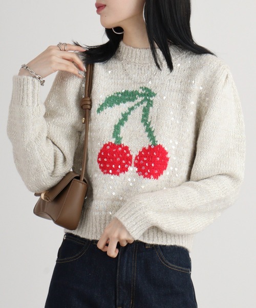 【セール】je crois soi チェリースパンコールニット（ニット/セーター）｜FUNALIVE（ファンアライブ）