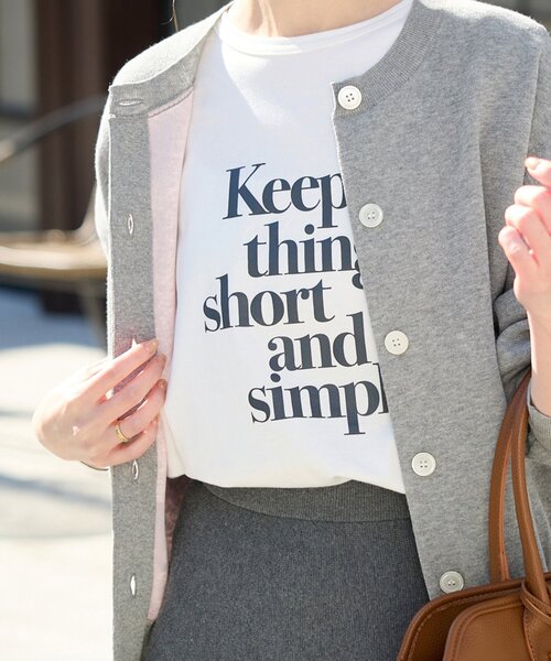 SLOBE IENA（スローブイエナ）の「ダブルフェイスクルーカーディガン（カーディガン/ボレロ・レディース・チャコールグレー/ピンク/ネイビー・FREE）」の11枚目の写真