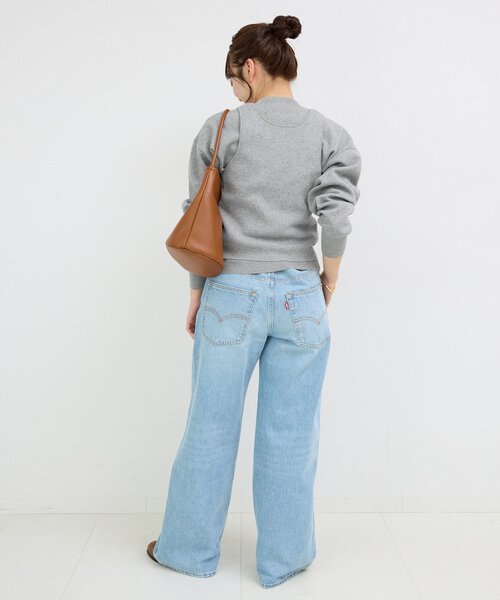 SLOBE IENA（スローブイエナ）の「ダブルフェイスクルーカーディガン（カーディガン/ボレロ・レディース・チャコールグレー/ピンク/ネイビー・FREE）」の14枚目の写真