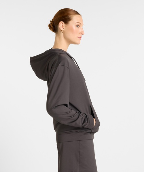 NEW BALANCE（ニューバランス）の「ライトフレンチテリーフルジップジャケット（パーカー・レディース・アイボリー/ブラック/ミント・SMALL/MEDIUM/LARGE）」の9枚目の写真