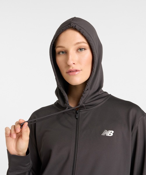 New Balance レオパード柄 フルジップ フード ジャケット パーカー