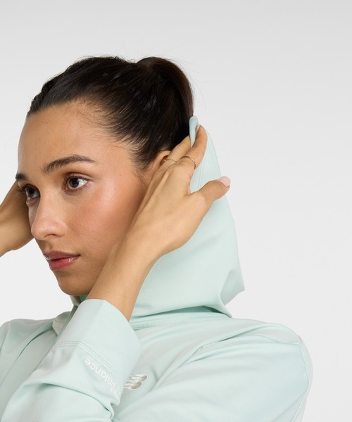 NEW BALANCE（ニューバランス）の「ライトフレンチテリーフルジップジャケット（パーカー・レディース・アイボリー/ブラック/ミント・SMALL/MEDIUM/LARGE）」の19枚目の写真