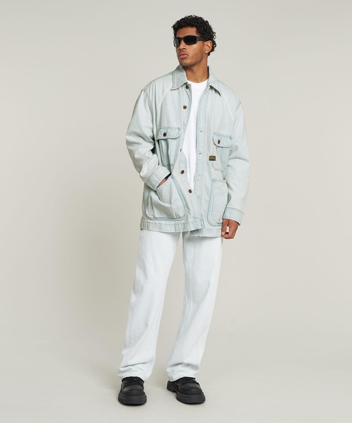 G-STAR（ジースター）の「OVERSIZED CHORE JACKET/オーバーサイズチョアジャケット/デニムカバーオール（デニムジャケット・メンズ・インディゴブルー・LARGE/MEDIUM/SMALL/X-LARGE/X-SMALL）」の6枚目の写真