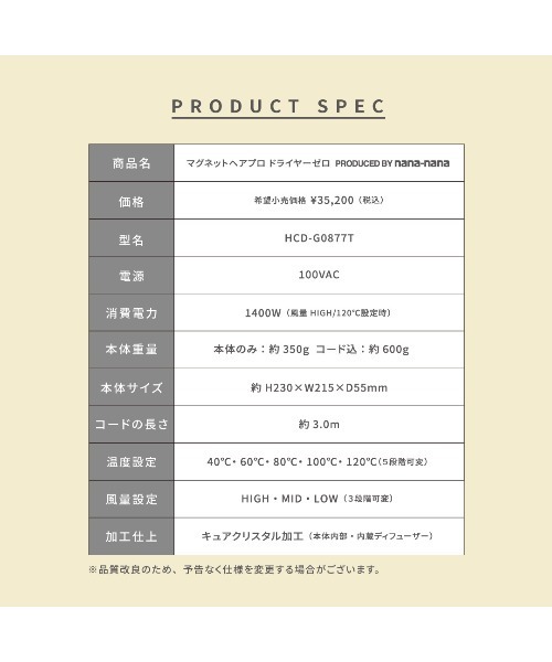 MAGNET HAIR PRO(マグネットへアプロ)の「マグネットヘアプロ ドライヤーゼロ PRODUCED BY nana-nana(美容器具・レディース・その他・FREE)」の13枚目の写真