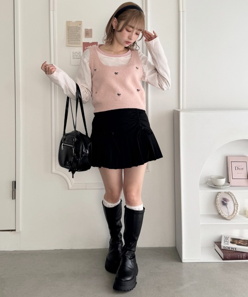 ロエフ　レモン刺繍　ビスチェ　ベスト UNITED ARROWS｜<LOEFF>レモン ジャガード ベスト | Rakuten