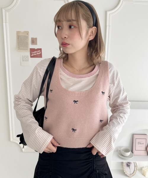 ロエフ　レモン刺繍　ビスチェ　ベスト ロエフ レモン刺繍 ビスチェ ベスト UNITED ARROWS｜<LOEFF