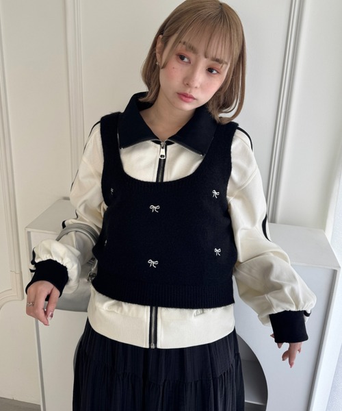 ロエフ　レモン刺繍　ビスチェ　ベスト ロエフ レモン刺繍 ビスチェ ベスト UNITED ARROWS｜<LOEFF