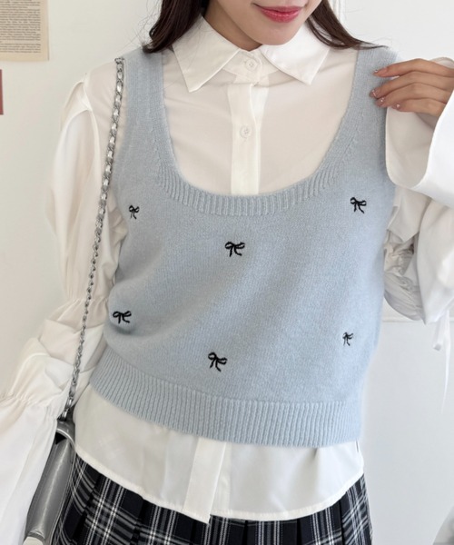 ロエフ　レモン刺繍　ビスチェ　ベスト ロエフ レモン刺繍 ビスチェ ベスト UNITED ARROWS｜<LOEFF