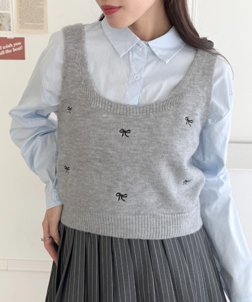 ロエフ　レモン刺繍　ビスチェ　ベスト ロエフ レモン刺繍 ビスチェ ベスト