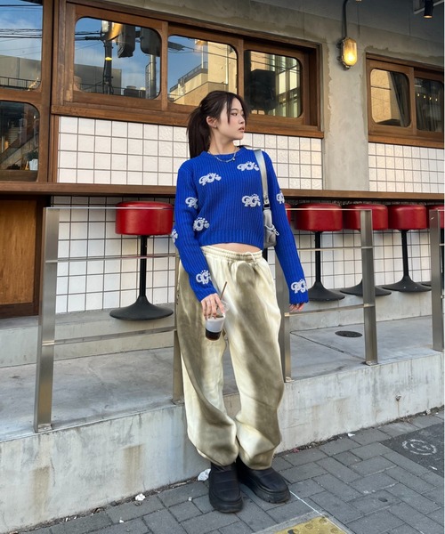 HTH（エイチティーエイチ）の「PG Sagara knit（ニット/セーター・レディース・ブルー系/チャコール/ダークブラウン系・フリー）」の6枚目の写真