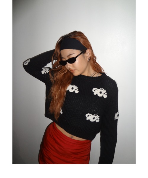 HTH（エイチティーエイチ）の「PG Sagara knit（ニット/セーター・レディース・ブルー系/チャコール/ダークブラウン系・フリー）」の12枚目の写真