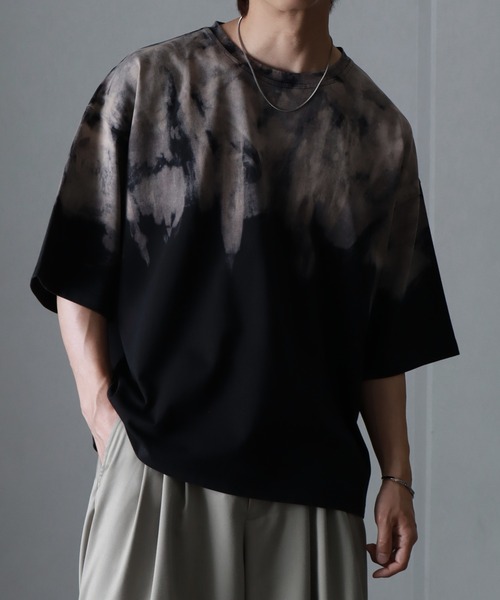 welise(ウェライズ)の「【welise/ウェライズ】ハイクラスコットンスムース レベルグラデーションオーバーTシャツ(Tシャツ/カットソー・メンズ・ブラック系その他2/ブラック系その他/ブラック系その他3・S/M/L)」の3枚目の写真