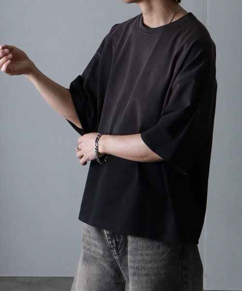 welise(ウェライズ)の「【welise/ウェライズ】ハイクラスコットンスムース レベルグラデーションオーバーTシャツ(Tシャツ/カットソー・メンズ・ブラック系その他2/ブラック系その他/ブラック系その他3・S/M/L)」の14枚目の写真