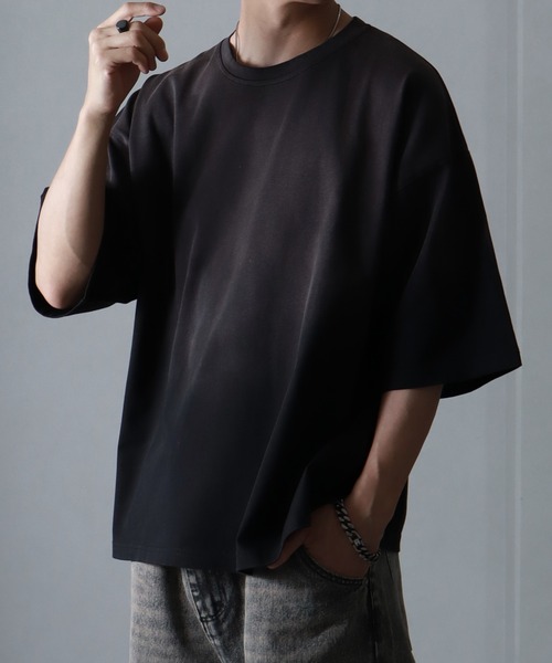 welise(ウェライズ)の「【welise/ウェライズ】ハイクラスコットンスムース レベルグラデーションオーバーTシャツ(Tシャツ/カットソー・メンズ・ブラック系その他2/ブラック系その他/ブラック系その他3・S/M/L)」の15枚目の写真