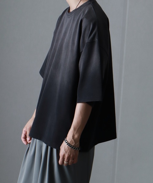 welise(ウェライズ)の「【welise/ウェライズ】ハイクラスコットンスムース レベルグラデーションオーバーTシャツ(Tシャツ/カットソー・メンズ・ブラック系その他2/ブラック系その他/ブラック系その他3・S/M/L)」の22枚目の写真