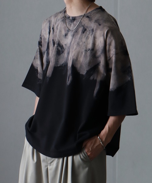 welise(ウェライズ)の「【welise/ウェライズ】ハイクラスコットンスムース レベルグラデーションオーバーTシャツ(Tシャツ/カットソー・メンズ・ブラック系その他2/ブラック系その他/ブラック系その他3・S/M/L)」の4枚目の写真