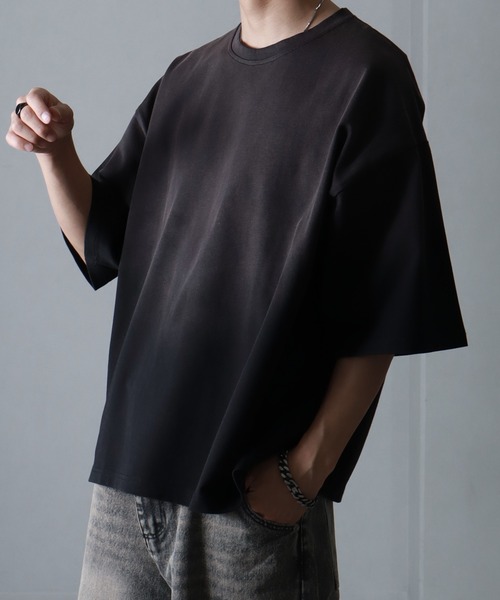 welise(ウェライズ)の「【welise/ウェライズ】ハイクラスコットンスムース レベルグラデーションオーバーTシャツ(Tシャツ/カットソー・メンズ・ブラック系その他2/ブラック系その他/ブラック系その他3・S/M/L)」の13枚目の写真