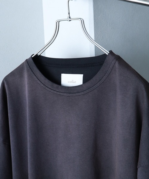 welise(ウェライズ)の「【welise/ウェライズ】ハイクラスコットンスムース レベルグラデーションオーバーTシャツ(Tシャツ/カットソー・メンズ・ブラック系その他2/ブラック系その他/ブラック系その他3・S/M/L)」の9枚目の写真
