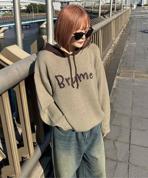 sedacle(セダクル)の「配色ダメージニットパーカー(ニット/セーター・メンズ・ベージュ/ネイビー/アイボリー・SMALL/LARGE/MEDIUM)」の11枚目の写真
