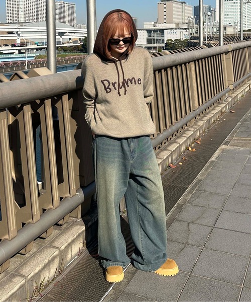 sedacle(セダクル)の「配色ダメージニットパーカー(ニット/セーター・メンズ・ベージュ/ネイビー/アイボリー・SMALL/LARGE/MEDIUM)」の15枚目の写真