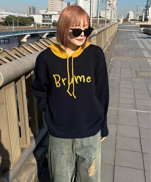 sedacle(セダクル)の「配色ダメージニットパーカー(ニット/セーター・メンズ・ベージュ/ネイビー/アイボリー・SMALL/LARGE/MEDIUM)」の18枚目の写真