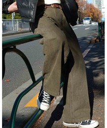 コットンツイルワイドチノパンツ