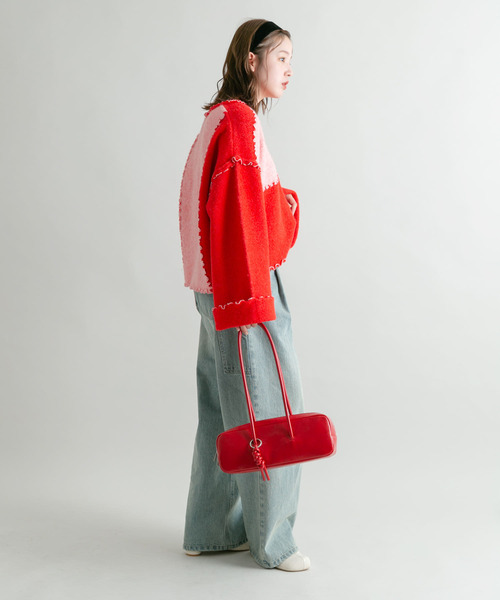 KBF（ケイビーエフ）の「バイカラーメローニット（ニット/セーター・レディース・ベージュ系その他/ピンク系その他/グレー系その他・ONE）」の15枚目の写真