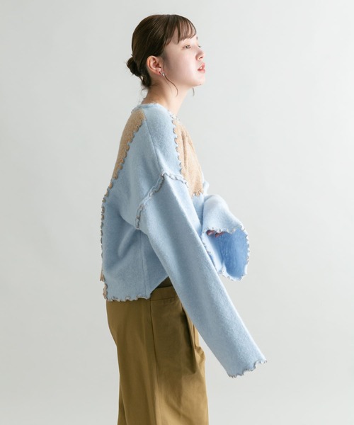 KBF（ケイビーエフ）の「バイカラーメローニット（ニット/セーター・レディース・ベージュ系その他/ピンク系その他/グレー系その他・ONE）」の20枚目の写真