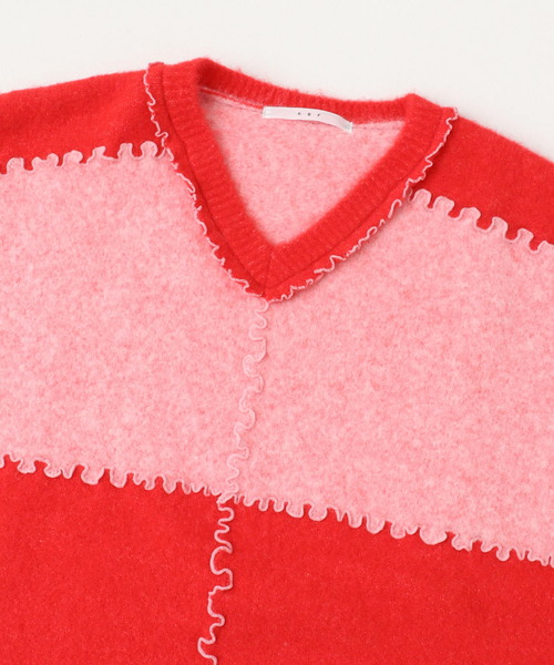 KBF（ケイビーエフ）の「バイカラーメローニット（ニット/セーター・レディース・ベージュ系その他/ピンク系その他/グレー系その他・ONE）」の10枚目の写真