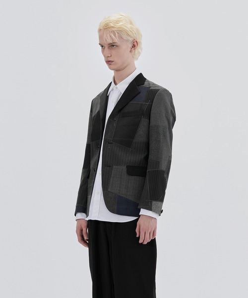 JUNYA WATANABE MAN(ジュンヤワタナベマン)の「DENIM PATCWORK 3B JACKET(テーラードジャケット・メンズ・ブラック系その他・S)」の7枚目の写真