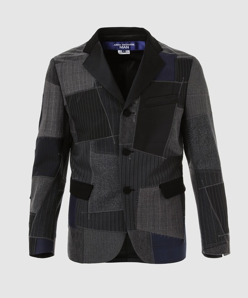JUNYA WATANABE MAN(ジュンヤワタナベマン)の「DENIM PATCWORK 3B JACKET(テーラードジャケット・メンズ・ブラック系その他・S)」の2枚目の写真