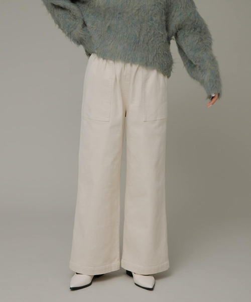 URBAN RESEARCH Sonny Label(アーバンリサーチサニーレーベル)の「裏起毛ベイカーイージーパンツ(その他パンツ・レディース・アイボリー/カーキ/ブラック・36/38)」の2枚目の写真