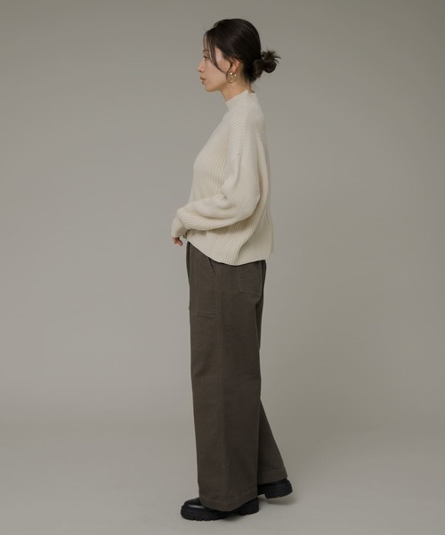 URBAN RESEARCH Sonny Label(アーバンリサーチサニーレーベル)の「裏起毛ベイカーイージーパンツ(その他パンツ・レディース・アイボリー/カーキ/ブラック・36/38)」の19枚目の写真