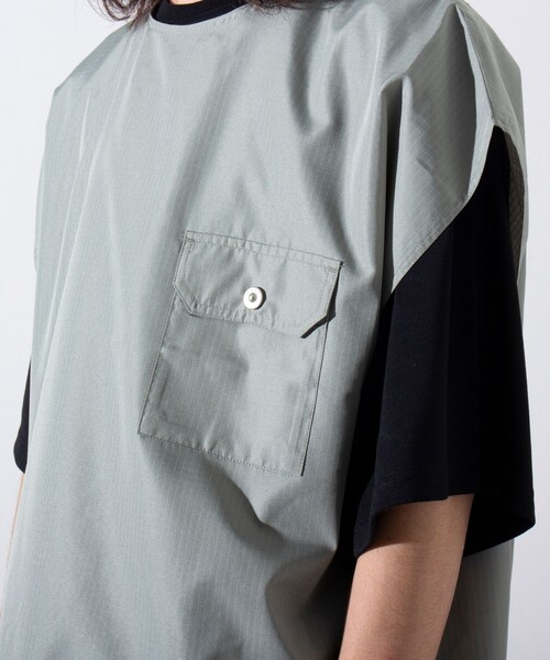 TAION（タイオン）の「【TAION/タイオン】ミリタリー Ripstop ノースリーブカットソー POベスト ユニセックス（ベスト・メンズ・セージグリーン/ネイビー/ブラック・XL/L/M）」の8枚目の写真