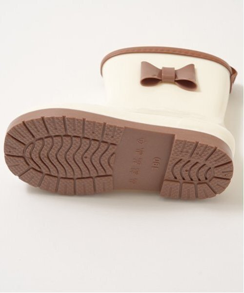 リボン付きバイカラーレインブーツ（レインシューズ）｜Lycee mine