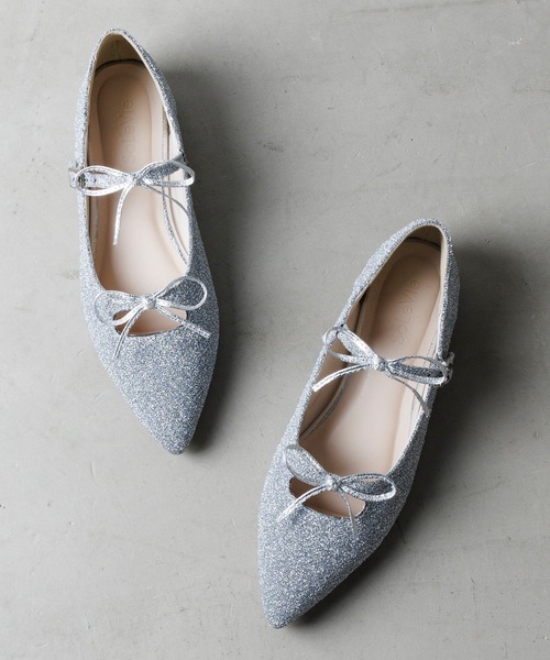 attagirl(アタガール)の「ダブルリボンフラットシューズ(パンプス・レディース・ブラック/アイボリー/シルバー/ベージュ系その他/ブラウン系その他/ブラック系その他/レオパード/ブラック系その他2/ホワイト系その他/ブルー系その他・25.5cm/25.0cm/24.5cm/24.0cm/23.5cm/23.0cm/22.5cm/22.0cm)」の22枚目の写真