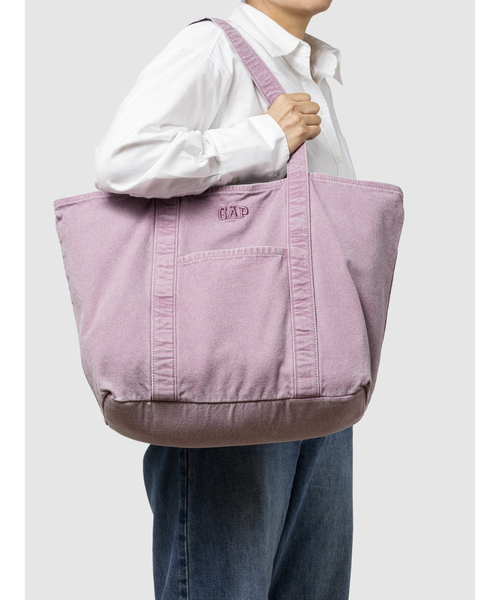 GAP(ギャップ)の「GAPロゴ トートバッグ(トートバッグ・レディース・ベージュ/コーラル/イエロー/ブルー/ブラウン/ワイン/グリーン/ブラック/ピンク/ネイビー・ONE SIZE)」の9枚目の写真