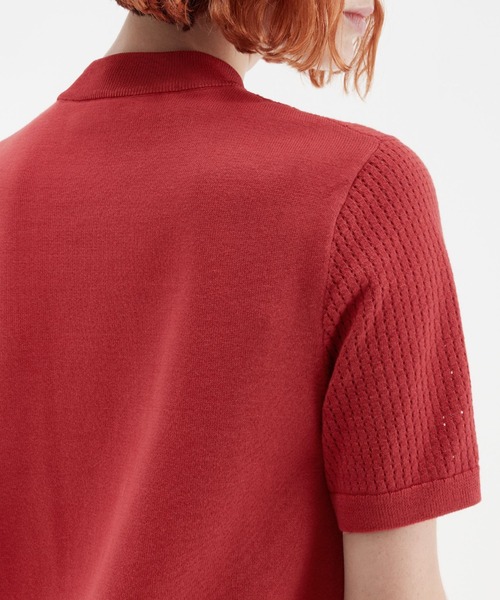 tシャツ Pointelle Knitted T-Shirt／ポインテールニットTシャツ レディース セール】Pointelle Knitted T-Shirt／ポインテールニットTシャツ