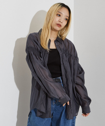 シアー シャーリング シャツ