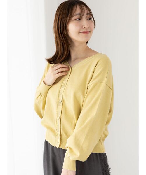 Te chichi TERRASSE（テチチテラス）の「前後2WAY金釦カーディガン（カーディガン/ボレロ・レディース・イエロー/グレー/グリーン/ブラック・F）」の2枚目の写真