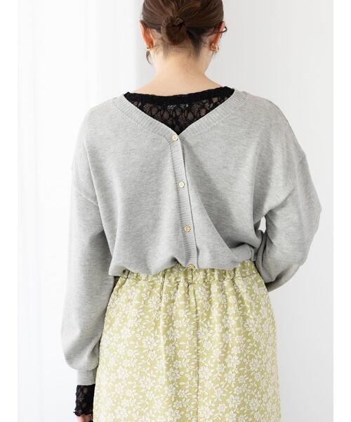 Te chichi TERRASSE（テチチテラス）の「前後2WAY金釦カーディガン（カーディガン/ボレロ・レディース・イエロー/グレー/グリーン/ブラック・F）」の18枚目の写真